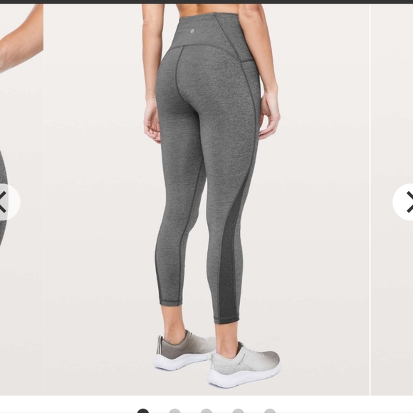 Lululemon Train Times 7/8 Leggings 25 Heathered Black - Picture 2 of 8